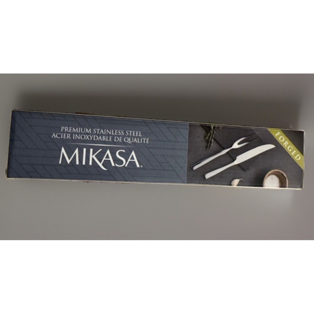 Mikasa 2-Pc Set Carving Knife and Fork Stainless Steel Delano Forged NIB
